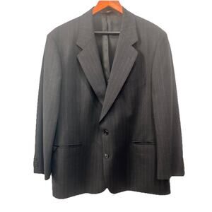 Brooks Brothers Blazer Men 44S Gray Pinstriped Wool 2 Button Sport Jacket